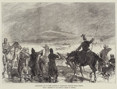 Démantèlement du Pont Militaire Autrichien près de Doboj - Sir John Charles Robinson